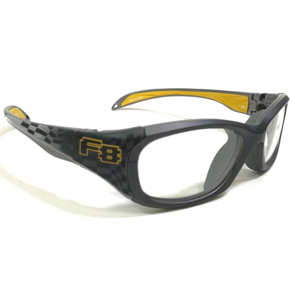 Rec Specs Athletic Goggles Frames Morpheus II 375 Yellow Gray Checks 53-17-130